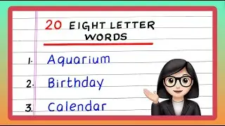 Eight Letter Words | 8 Letter Words | 20 Eight Letter Words in English | Write Eight Letter Words