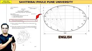 SPPU | Pune University | April 2023 | Engineering Graphics | PYQ | Q1 | Ellipse Rectangle Method