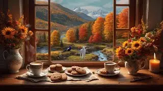 Cozy Coffee Break and a Relaxing Nature Escape ☕️🌷🐑🐦🌳🌻🥀🎵️🎶️🙂💖