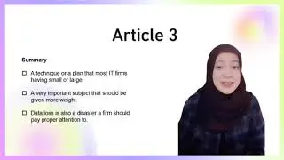 Video presentation critical review IMR 652