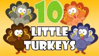 Ten Little Turkeys | Number Counting Song | By BabyMoo