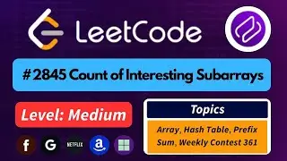 Count of Interesting Subarrays| Prefix-sum techniques and  modular arithmetic