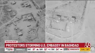 Iraqi supporters of Iran-backed militia attack US Embassy