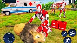 Ambulance Driving Simulator- Doctor Robot Emergency Animal Rescue Fighter 2020 - Android Gameplay