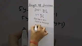 Trick To Find Range Of Function | Relation and Function Class 11 | Class 11 Maths  #youtubeshorts
