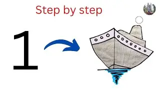 Easy Ship Drawing Tutorial | How to draw Ship step by step | #ship #drawing