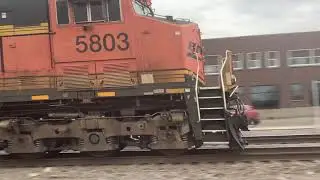 BNSF 5803 leads Westbound Stack Train.