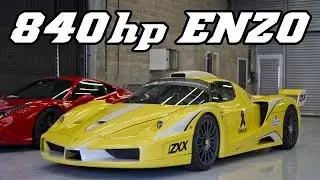 840hp Ferrari Enzo XX Evolution (ZXX) full throttle and revving at Spa 2015