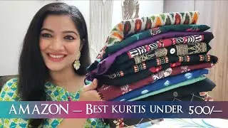 Amazon cotton kurti haul video Under 500/- Best for summer/try on haul