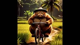 Scary Fat cat riding #fatcatvideosfunny #shorts #subscribe  #giantcat  #babycatfamily