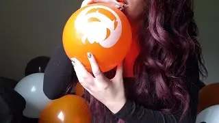 ASMR Playing With Halloween Balloons, Tapping, Kisses, Air, Popping with teeth, nails, and feet