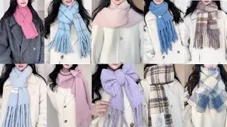 Зимние образы с шарфом ❄️ Уютные, милые и модные способы согреться 💜🤍🤎💙