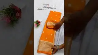 Yellow colour Banarasi Kora Organza Saree #yellowsaree #korasarees #organzasaree #indianfashion