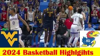 West Virginia vs #7 Kansas Basketball Game Highlights 12 31 2024