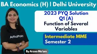 2023 Q1 (a) | Intermediate MME PYQ Solutions |  BA (H) Economics Semester 2 DU | Intermediate MME