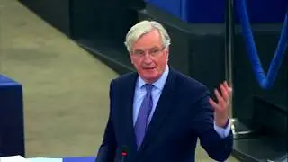 Michel Barnier EU debates Brexit at the European Parliament | 18 December 2019 - Strasbourg