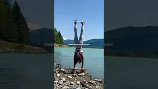 *sees a beautiful backdrop* MUST HANDSTAND! 🤭😂 #Handstand #Travel #Adventure