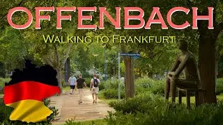 🇩🇪 Offenbach | L&ouml;wen Hotel | Пешком Оффенбах во Франкфурт | Прогулка по набережной через все мосты