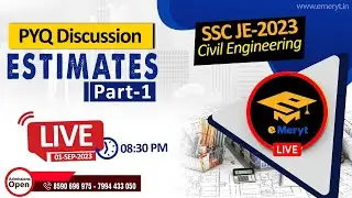 SSC JE - 2023 | Civil | Estimating, Costing and Valuation | PYQ Discussion - Estimates (PART - 1)