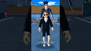 Police officer Yuta saves Mio from petty criminals #sakura #sakuraschoolsimulator #yutamio #yuta