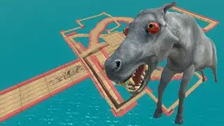 ONLY 1 SURVIVOR ESCAPE FROM ALIEN RED EYES DAEODON - Animal Revolt Battle Simulator