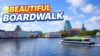 Daytime Ambience Around Crescent Lake &mdash; Disney&rsquo;s BoardWalk, Swan & Dolphin