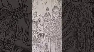 draw and draw again ep.30 Buddhist's sculpture in A1 size(15) 2nd video edition