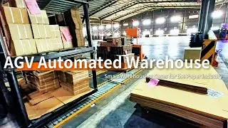 AGV smart warehouse solution with ASRS for Vietnamese customers in the paper industry.