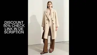 AMII Minimalist Fur Coats Woman Suit Collar Double Breasted Raglan Sleeve Basic Lady 2025 Winter New