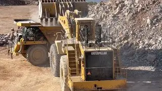 Caterpillar 994 Wheel Loader Loading Caterpillar 777F Dumpers - Samaras Mining Group