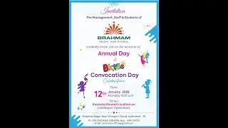 Brahmam Talent High School l Annual Day & B kids Convocation Day Celebrations 2026 l LIVE