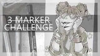 3 MARKER CHALLENGE (also art tips and other random things)
