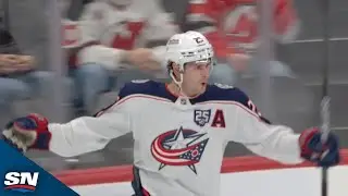 Blue Jackets&rsquo; Sean Monahan Bats Puck Out Of The Air For Crafty Goal vs. Devils