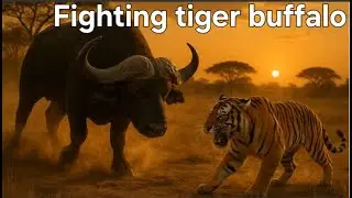 Tiger attack buffalo ,Buffalo attack tiger