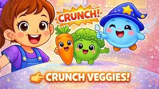 Crunch Crunch Veggies! 🥕🥦 | Fun Kids Song