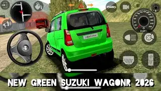 New Green Suzuki WagonR Car Driving Gameplay 
