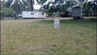 El campo de la primaria Zapata en el barrio del mismo nombre, una tarde nublada en Jaltenango de la