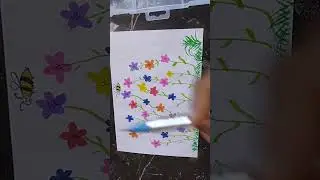flower from calligraphy brush pen 💐🖊️🖋️