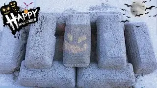 Sand cement bars crumbling || Happy Halloween 🎃 || ASMR Analmun