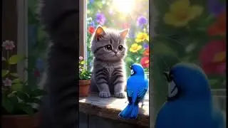 A Cat A Sparrow A New Courage 🌈🐱🐦#Motivation #HopeVibes #FriendshipGoals #CalmStory #Inspiration