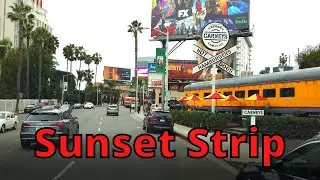 Driving on Sunset Blvd. 01/15/22 Hollywood, CA [4K]