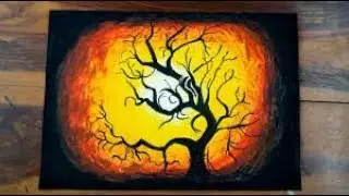 How to make a evil tree with pastel colours || by artty crafty gautam