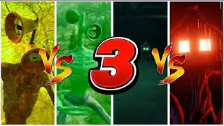 Yellow siren head Vs green HULK siren head Vs LITTLE home head Vs red home head BATTLE 🙀🙀