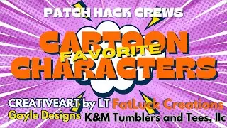 Patch Hack Crew Favorite Cartoon Characters #patches#embroideryhack#rhinestones