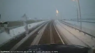 Car spins out on icy road