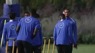 Chelsea training ahead of Benfica UCL clash