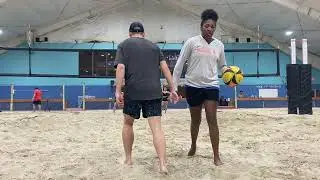 2vs2 Co Ed Beach Volleyball - Slim/Steven vs Angela/Eric - 1/12/2025 Playoff Semi Final League Game