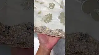 Designer Applique Mal Chanderi Silk Saree with beautiful handwork lace work border