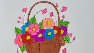 Colourful flowers basket🧺💐