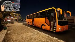 Realistic Night Bus Driving - Tourist Bus Simulator || Logitech G920 Gameplay
